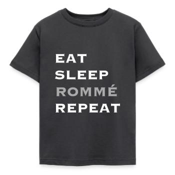 Rommè Rommee Gift double head Rummikub Rummy - Kids' T-Shirt - dark grey - Front - AI Model Kid Female (0cm)