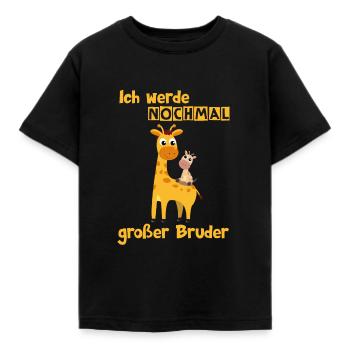 Nochmal großer Bruder Giraffe wieder Giraffen - Kinder T-Shirt - Schwarz - Vorne - AI Model Kid Female (0cm)