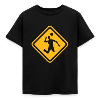 volleyball - Kids' T-Shirt - black - Front - AI Model Kid Female (0cm)