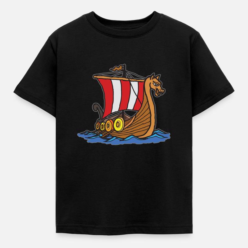 Wikinger - Kinder T-Shirt - Schwarz