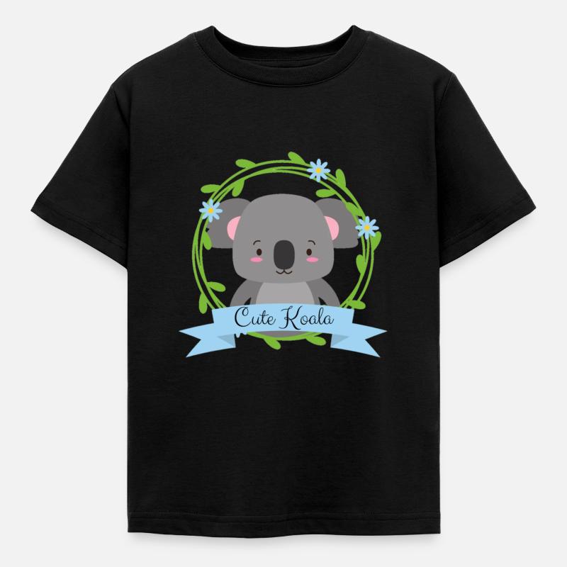 Cute Koala - Kinder T-Shirt - Schwarz