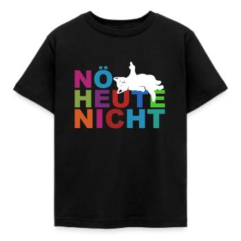 Nö heute nicht - Faulenzer - Keine Lust - Kinder T-Shirt - Schwarz - Vorne - AI Model Kid Female (0cm)