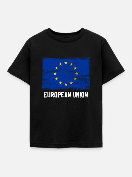 Europa - Kinder T-Shirt - Schwarz