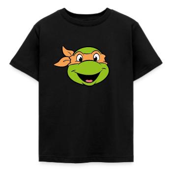 Teenage Mutant Ninja Turtles Michelangelo Kostüm - Kinder T-Shirt - Schwarz - Vorne - AI Model Kid Female (0cm)