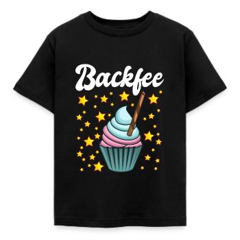 Backfee Hobbybäcker Bäckerin Backen Cupcake Muffin - Kinder T-Shirt - Schwarz - Vorne - AI Model Kid Female (0cm)