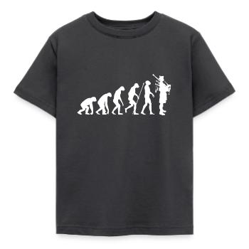 Cornemuse Evolution Bagpiper Ecosse - T-shirt Enfant - charbon - Devant - AI Model Kid Female (0cm)