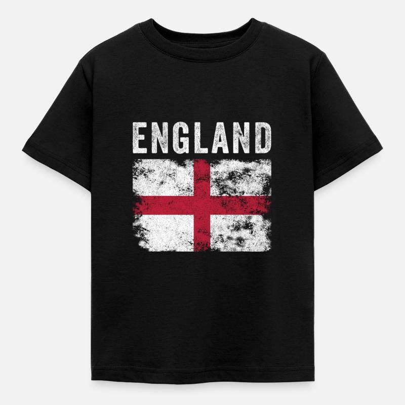 Drapeau de l’Angleterre en détresse - Drapeau anglais - T-shirt Enfant - noir