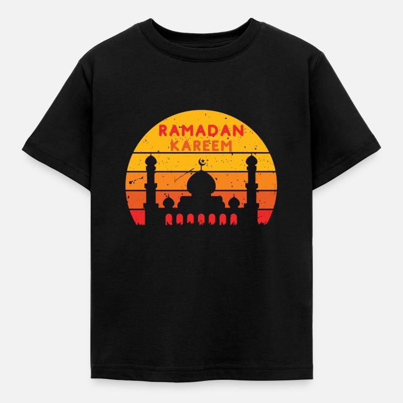 Ramadan Kareem Coucher de soleil Couleurs - T-shirt Enfant - noir