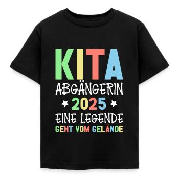 Kita Abgänger 2025 Letzter Tag Im Kindergarten - Kinder T-Shirt - Schwarz - Vorne - AI Model Kid Female (0cm)