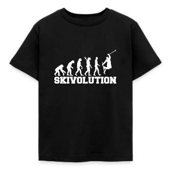 Evolution ski station de ski piste de ski ski vacances ski - T-shirt Enfant - noir - Devant - AI Model Kid Female (0cm)
