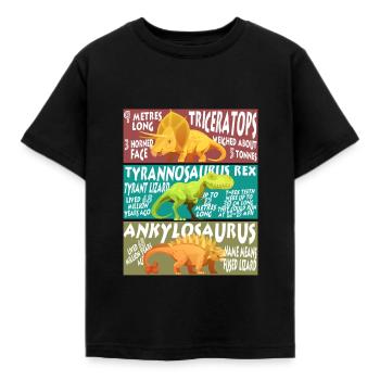 Dinosaurier Dino Saurier Tier Reptil Geschenk - Kinder T-Shirt - Schwarz - Vorne - AI Model Kid Female (0cm)