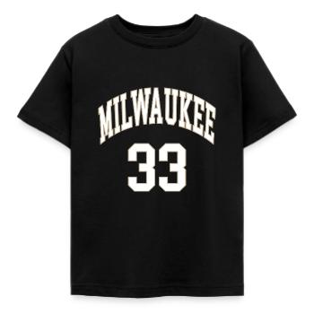 Milwaukee 33 - Kids' T-Shirt - black - Front - AI Model Kid Female (0cm)