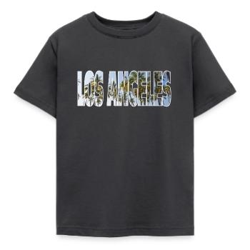 Los Angeles - Kinder T-Shirt - Dunkelgrau - Vorne - AI Model Kid Female (0cm)