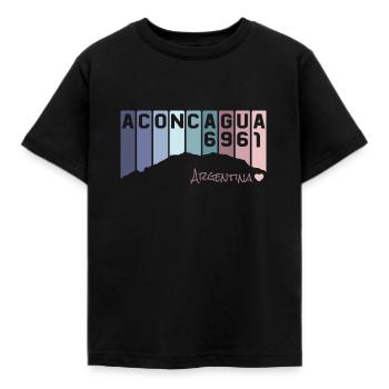 Cerro Aconcagua 6961 Andes Argentina Argentina - Kids' T-Shirt - black - Front - AI Model Kid Female (0cm)