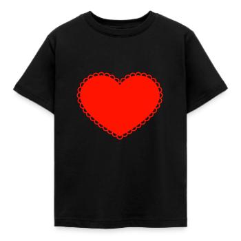 Coeur - T-shirt Enfant - noir - Devant - AI Model Kid Female (0cm)