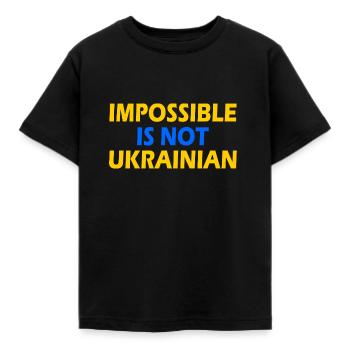 impossible is not ukrainian - ukraine - T-shirt Enfant - noir - Devant - AI Model Kid Female (0cm)