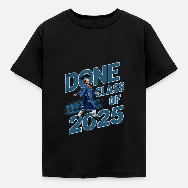 Schule Studuim Abschlussfeier Bestanden 2025 - Kinder T-Shirt - Schwarz