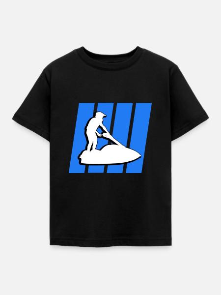 jet ski - Kinder T-Shirt - Schwarz