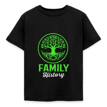 Généalogie de l’arbre généalogique - T-shirt Enfant - noir - Devant - AI Model Kid Female (0cm)