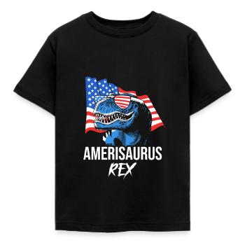 Vierter Juli Nationalfarben Nationalfeiertag USA - Kinder T-Shirt - Schwarz - Vorne - AI Model Kid Female (0cm)