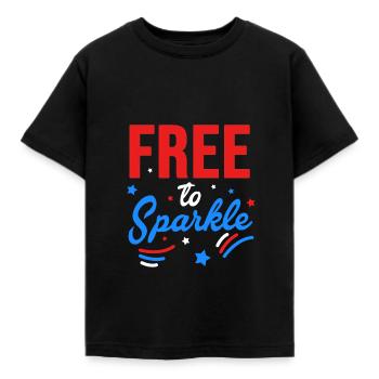 Vierter Juli Nationalfarben Nationalfeiertag USA - Kinder T-Shirt - Schwarz - Vorne - AI Model Kid Female (0cm)