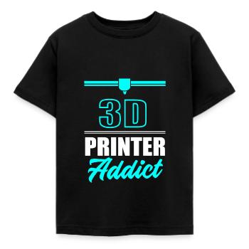 3D Druck Drucken Prototyp - Kinder T-Shirt - Schwarz - Vorne - AI Model Kid Female (0cm)