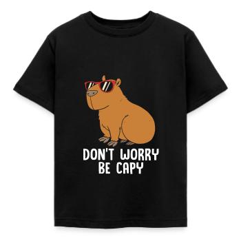 Capybara - Kinder T-Shirt - Schwarz - Vorne - AI Model Kid Female (0cm)