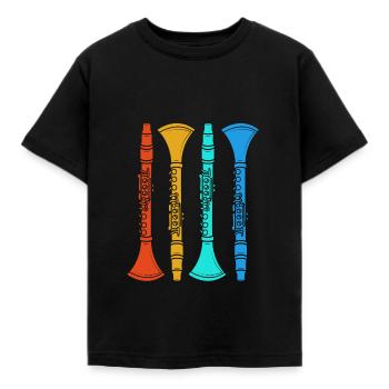 Klarinette - Kinder T-Shirt - Schwarz - Vorne - AI Model Kid Female (0cm)