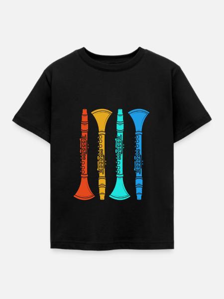 Klarinette - Kinder T-Shirt - Schwarz