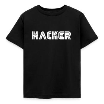 hacker - Kids' T-Shirt - black - Front - AI Model Kid Female (0cm)