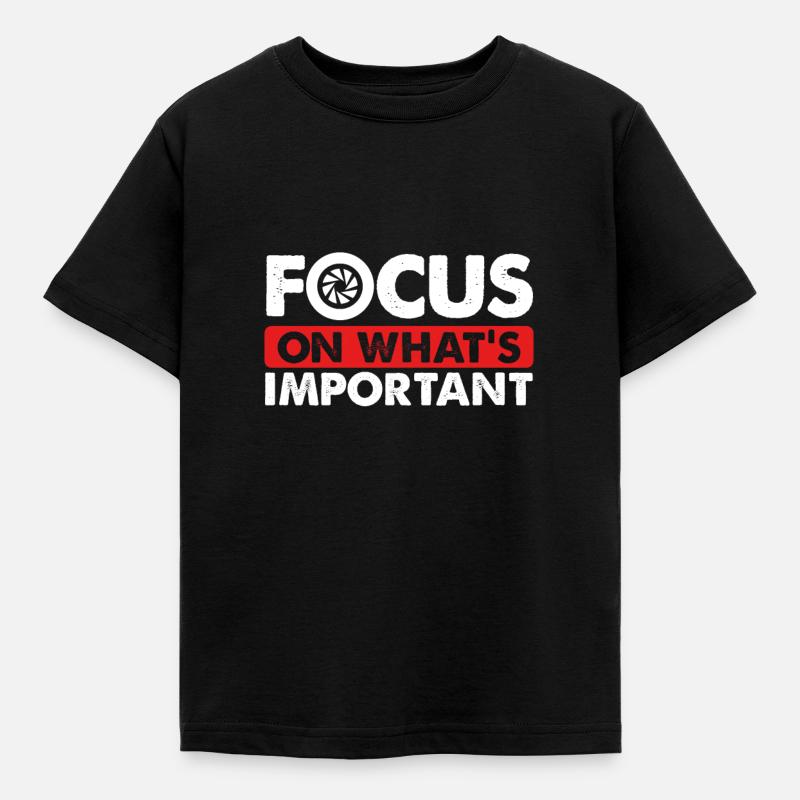 La caméra se concentre sur ce que - T-shirt Enfant - noir