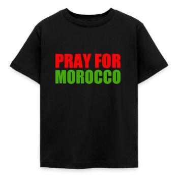 Pray for morocco - T-shirt Enfant - noir - Devant - AI Model Kid Female (0cm)