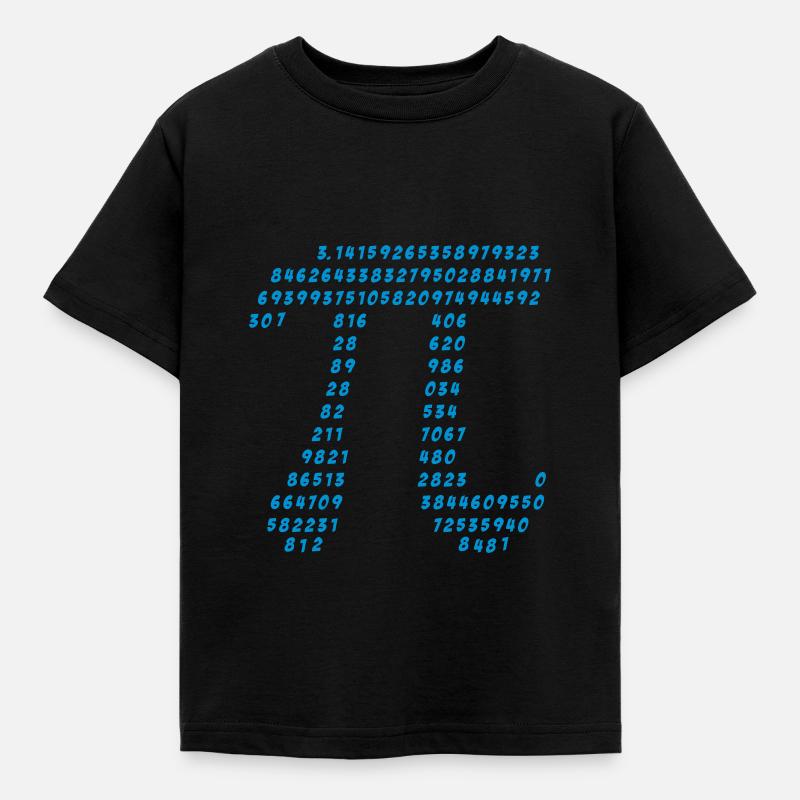Math Pi science π mathematics irrational circle - Kids' T-Shirt - black