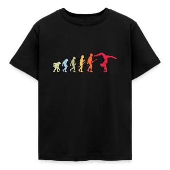 Turnen Turner Turnerin Evolution Retro - Kinder T-Shirt - Schwarz - Vorne - AI Model Kid Female (0cm)