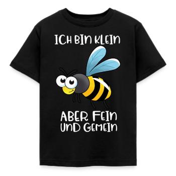 Ich bin klein, aber fein und gemein - Kinder T-Shirt - Schwarz - Vorne - AI Model Kid Female (0cm)