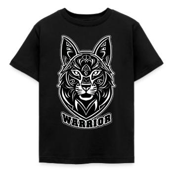 Katzenhundekrieger - Kinder T-Shirt - Schwarz - Vorne - AI Model Kid Female (0cm)