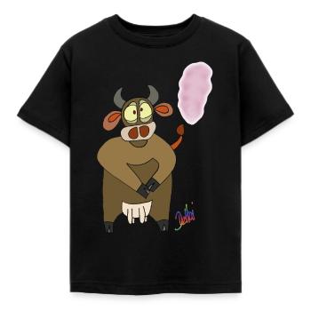 Cow Fart DeHai - Kinder T-Shirt - Schwarz - Vorne - AI Model Kid Female (0cm)