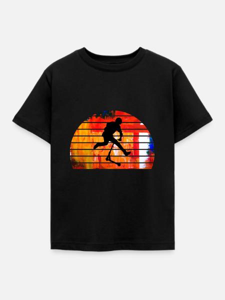 Freestyle-Roller - Kinder T-Shirt - Schwarz