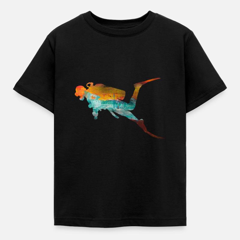 diver - Kids' T-Shirt - black