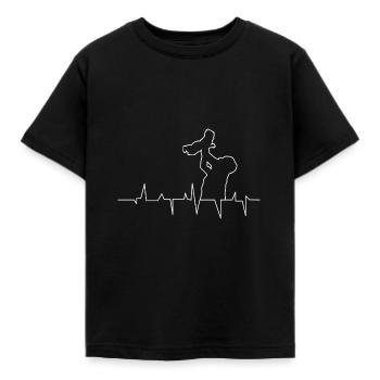 Far og datter - Børne-T-shirt - sort - Foran - AI Model Kid Female (0cm)