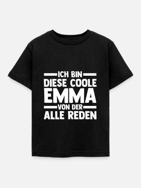 Vorname Emma - Kinder T-Shirt - Schwarz