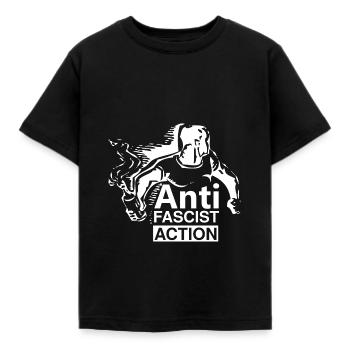 Anti-Fascist Action, AFA I Antifa UK - Kids' T-Shirt - black - Front - AI Model Kid Female (0cm)