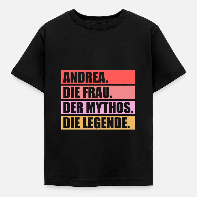 Andrea - Kinder T-Shirt - Schwarz