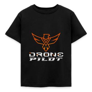 Drone Drones Drone Flight Drone Pilot - T-shirt Enfant - noir - Devant - AI Model Kid Female (0cm)