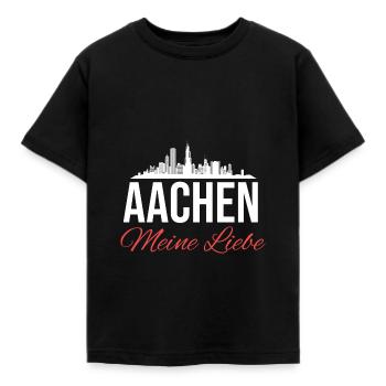 Aachen Deutschland Aachener Dom Germany - Kinder T-Shirt - Schwarz - Vorne - AI Model Kid Female (0cm)