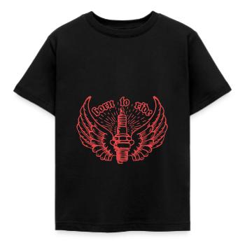 Né pour monter - T-shirt Enfant - noir - Devant - AI Model Kid Female (0cm)