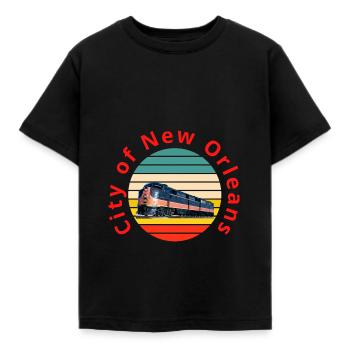 City of New Orleans - Kinder T-Shirt - Schwarz - Vorne - AI Model Kid Female (0cm)