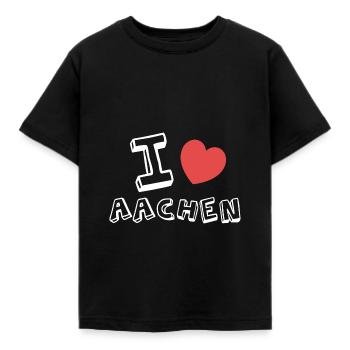 Aix-la-Chapelle, Allemagne, Cathédrale d’Aix-la-Chapelle Allemagne - T-shirt Enfant - noir - Devant - AI Model Kid Female (0cm)