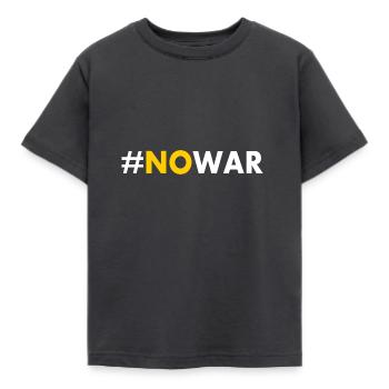 No war - Kids' T-Shirt - dark grey - Front - AI Model Kid Female (0cm)