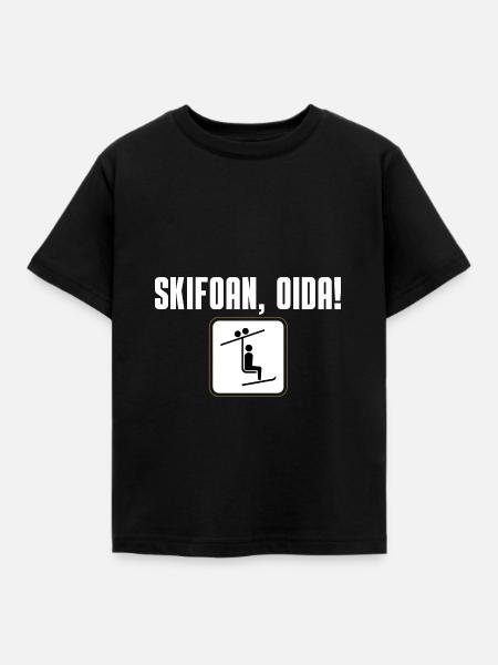 Skifoan - Kinder T-Shirt - Schwarz